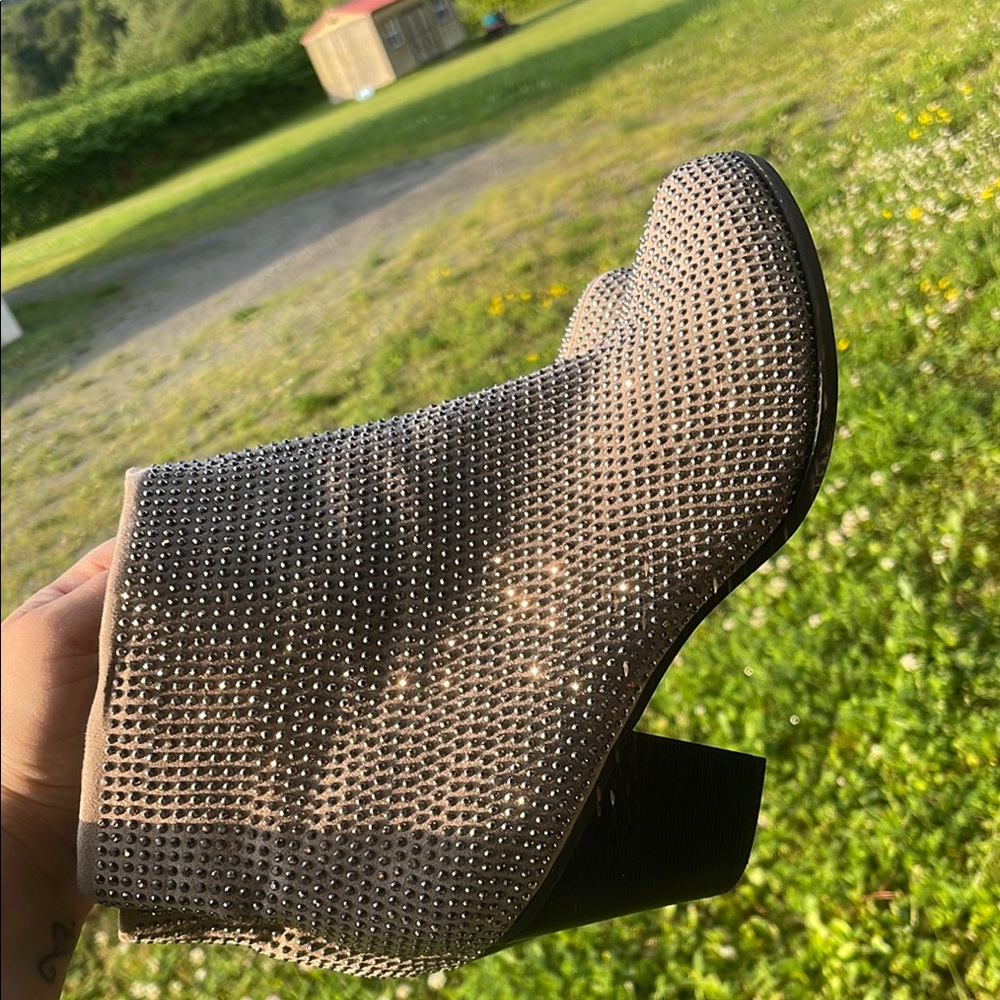 Juicy Couture Silver Black Ankle Booties - Picture 6 of 8
